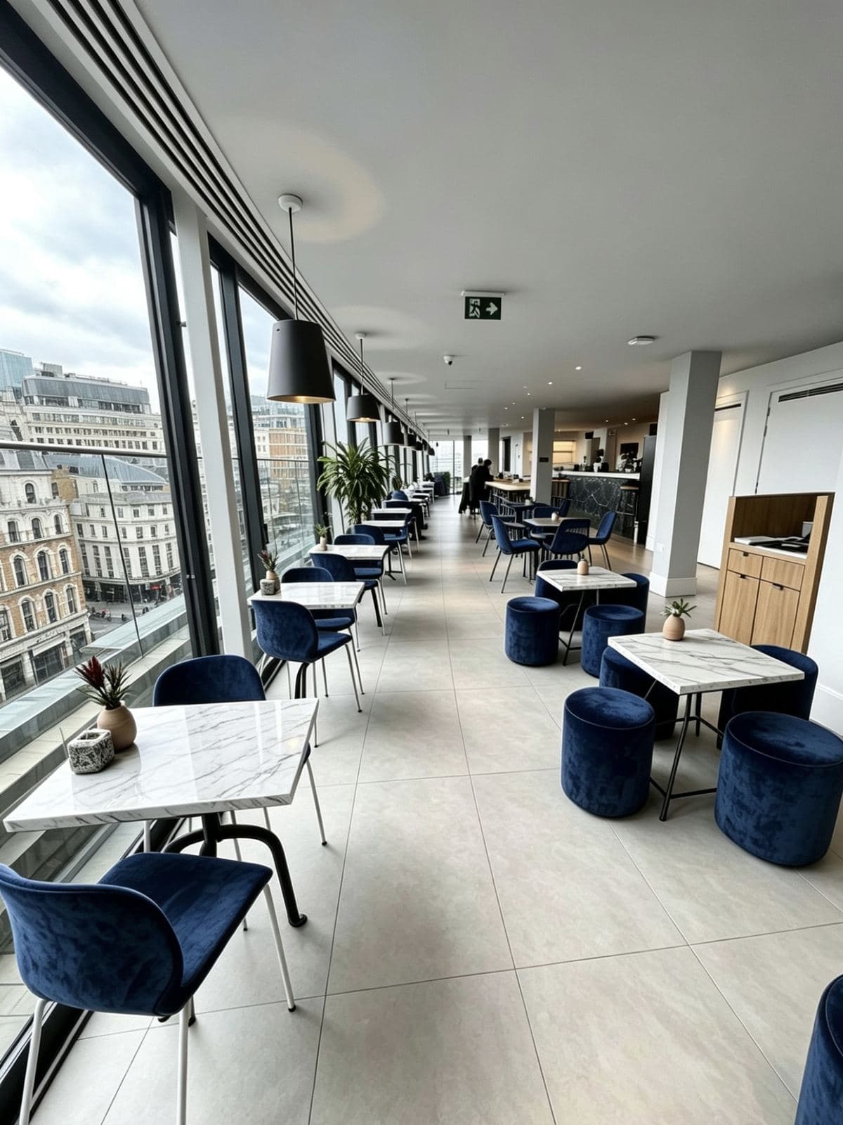 Restaurant interior fit-out with feature ceiling