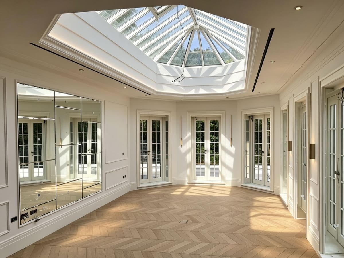 High-end residential interior with bespoke joinery